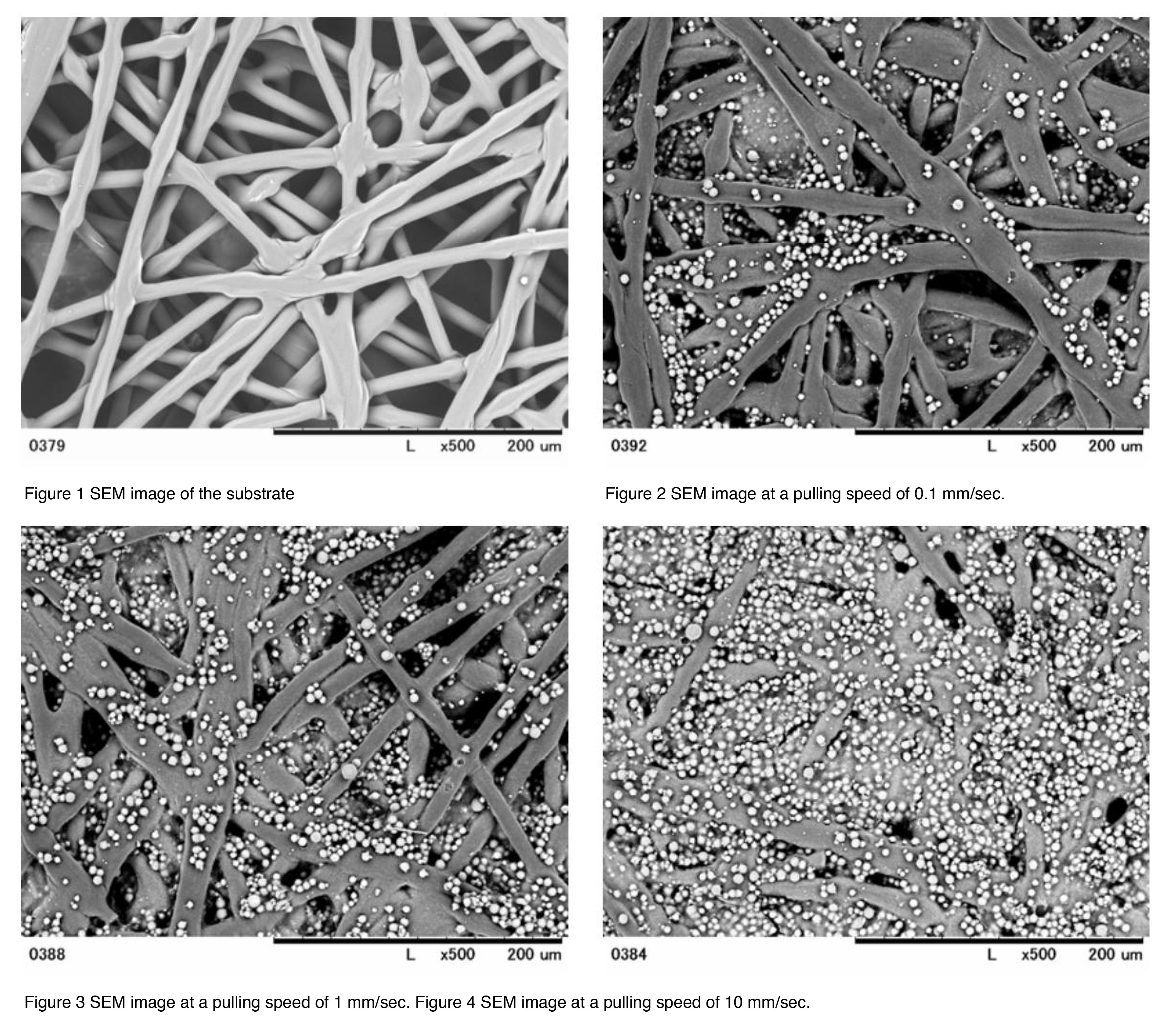 Study on adding inorganic particles to nonwoven fabric using a micro dip coater