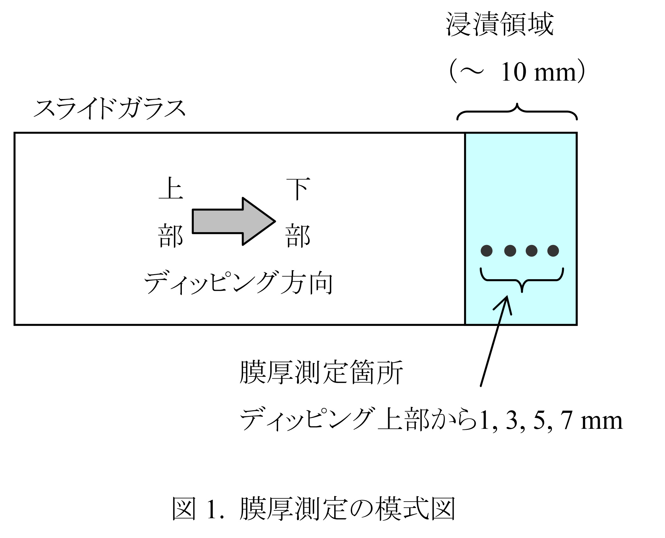 図 1. 膜厚測定の模式図